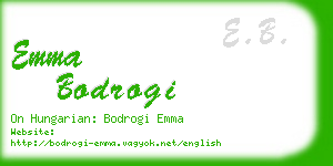 emma bodrogi business card